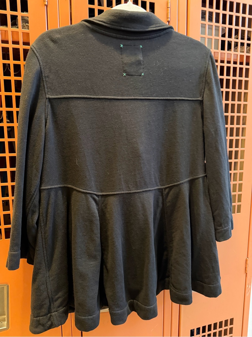 Anthropologie Allihop black Peplum Button-Front knit jacket. Size Large. EUC - Picture 3 of 7